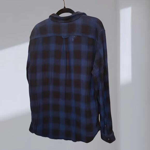 Joe Fresh Navy Check Button-Down Shirt – Men’s L - Picture 4 of 6